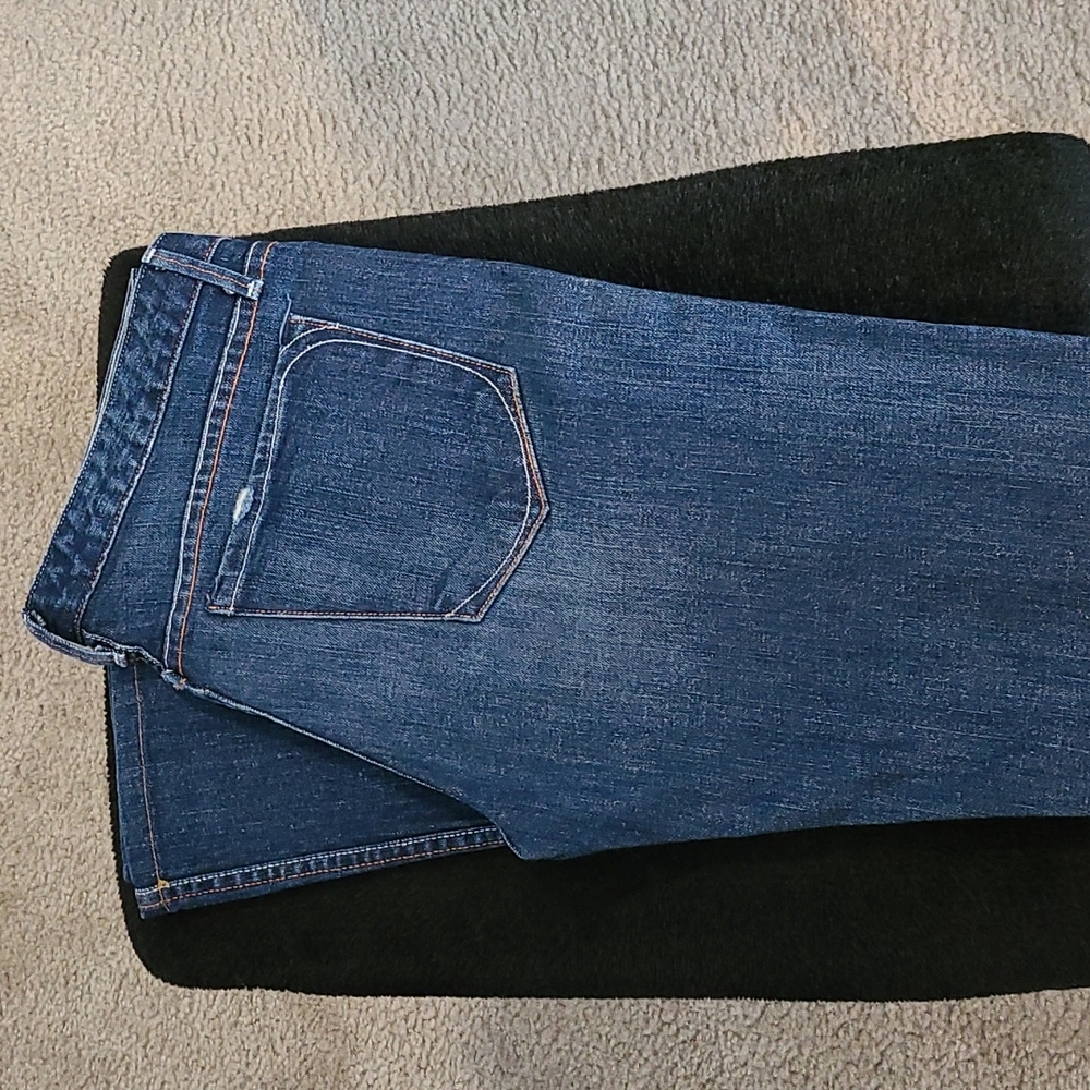 Earnest Sewn low rise boot cut jeans, size 27.